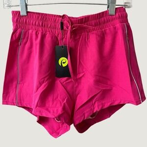 Pinspark Athletic Shorts Quick Dry Zipper Pockets Womens Small Hot Pink NWT